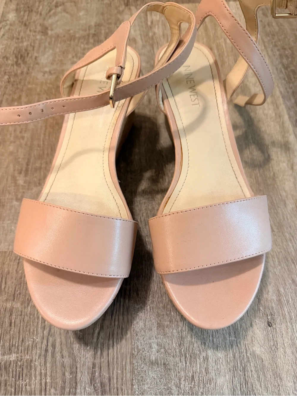 Nine West Blush Pink Ankle Strap Sandals